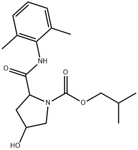 isobutyl 2-((2,6-dimethylphenyl)carbamoyl)-4-hydroxypyrrolidine-1-carboxylate Structural