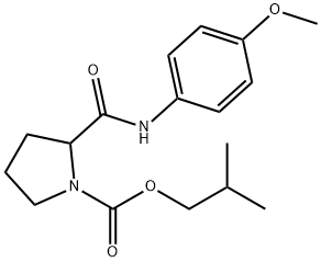 isobutyl 2-((4-methoxyphenyl)carbamoyl)pyrrolidine-1-carboxylate Structural