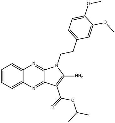 isopropyl 2-amino-1-(3,4-dimethoxyphenethyl)-1H-pyrrolo[2,3-b]quinoxaline-3-carboxylate Structural