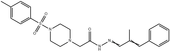 N'-[(1Z,2E)-2-methyl-3-phenylprop-2-en-1-ylidene]-2-{4-[(4-methylphenyl)sulfonyl]piperazin-1-yl}acetohydrazide Structural