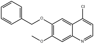Quinoline, 4-chloro-7-methoxy-6-(phenylmethoxy)- Structural