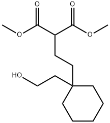 dimethyl 3-[1-(2-hydroxyethyl)cyclohexyl]-1,1-propanedicarboxylate Structural
