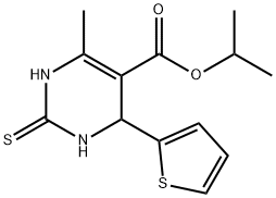 isopropyl 6-methyl-4-(thiophen-2-yl)-2-thioxo-1,2,3,4-tetrahydropyrimidine-5-carboxylate Structural