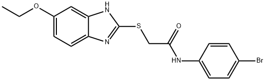 N-(4-bromophenyl)-2-[(5-ethoxy-1H-benzimidazol-2-yl)sulfanyl]acetamide Structural