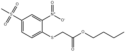 butyl {[2-nitro-4-(methylsulfonyl)phenyl]sulfanyl}acetate Structural