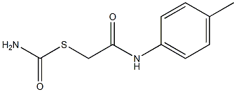 S-(2-oxo-2-(p-tolylamino)ethyl) carbamothioate Structural