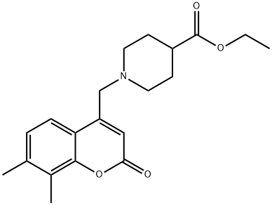 ethyl 1-((7,8-dimethyl-2-oxo-2H-chromen-4-yl)methyl)piperidine-4-carboxylate Structural