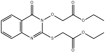 ethyl 2-((3-(2-ethoxy-2-oxoethoxy)-4-oxo-3,4-dihydroquinazolin-2-yl)thio)acetate Structural