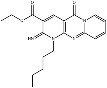 ethyl 2-imino-5-oxo-1-pentyl-2,5-dihydro-1H-dipyrido[1,2-a:2',3'-d]pyrimidine-3-carboxylate Structural