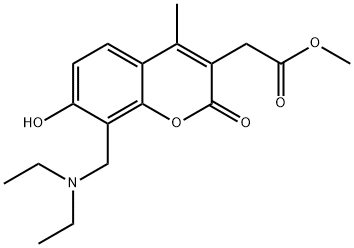 methyl 2-(8-((diethylamino)methyl)-7-hydroxy-4-methyl-2-oxo-2H-chromen-3-yl)acetate Structural