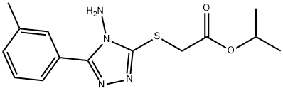 isopropyl 2-((4-amino-5-(m-tolyl)-4H-1,2,4-triazol-3-yl)thio)acetate Structural