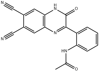N-[2-(6,7-dicyano-3-hydroxyquinoxalin-2-yl)phenyl]acetamide Structural