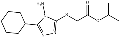 isopropyl 2-((4-amino-5-cyclohexyl-4H-1,2,4-triazol-3-yl)thio)acetate Structural