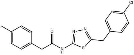 N-[5-(4-chlorobenzyl)-1,3,4-thiadiazol-2-yl]-2-(4-methylphenyl)acetamide Structural