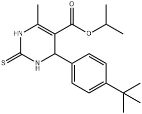 propan-2-yl 6-(4-tert-butylphenyl)-4-methyl-2-sulfanyl-1,6-dihydropyrimidine-5-carboxylate Structural