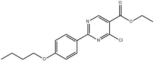ethyl 2-(4-butoxyphenyl)-4-chloropyrimidine-5-carboxylate Structural