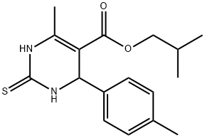 isobutyl 6-methyl-2-thioxo-4-(p-tolyl)-1,2,3,4-tetrahydropyrimidine-5-carboxylate Structural