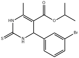 isopropyl 4-(3-bromophenyl)-6-methyl-2-thioxo-1,2,3,4-tetrahydropyrimidine-5-carboxylate Structural