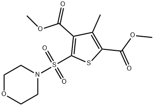 dimethyl 3-methyl-5-(morpholinosulfonyl)thiophene-2,4-dicarboxylate Structural