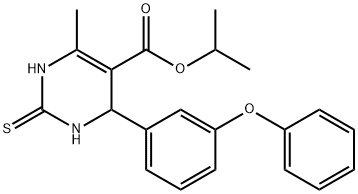 isopropyl 6-methyl-4-(3-phenoxyphenyl)-2-thioxo-1,2,3,4-tetrahydropyrimidine-5-carboxylate Structural
