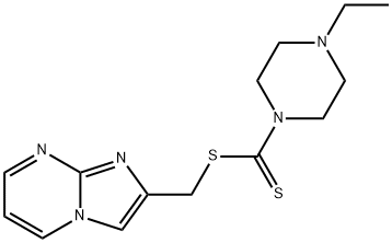 imidazo[1,2-a]pyrimidin-2-ylmethyl 4-ethylpiperazine-1-carbodithioate Structural