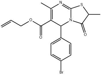 allyl 5-(4-bromophenyl)-2,7-dimethyl-3-oxo-3,5-dihydro-2H-thiazolo[3,2-a]pyrimidine-6-carboxylate Structural