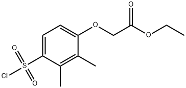ethyl 2-(4-(chlorosulfonyl)-2,3-dimethylphenoxy)acetate Structural