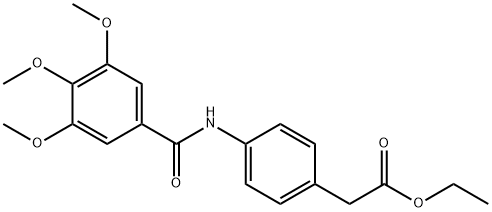 ethyl 2-(4-(3,4,5-trimethoxybenzamido)phenyl)acetate Structural
