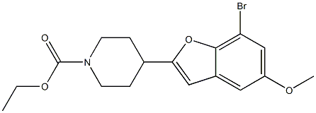 ethyl 4-(7-bromo-5-methoxybenzofuran-2-yl)piperidine-1-carboxylate(WXG01222) Structural