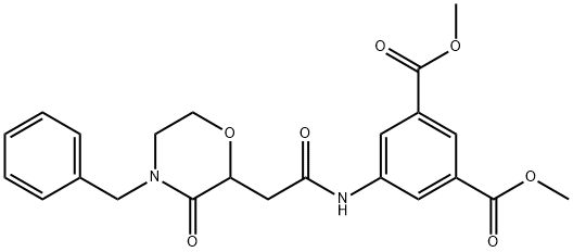 dimethyl 5-(2-(4-benzyl-3-oxomorpholin-2-yl)acetamido)isophthalate Structural