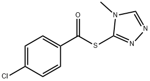 S-(4-methyl-4H-1,2,4-triazol-3-yl) 4-chlorobenzothioate Structural