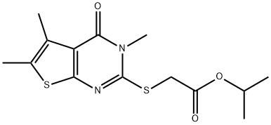 isopropyl 2-((3,5,6-trimethyl-4-oxo-3,4-dihydrothieno[2,3-d]pyrimidin-2-yl)thio)acetate Structural