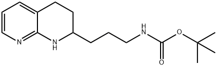 tert-butyl 3-(1,2,3,4-tetrahydro-1,8-naphthyridin-2-yl)propylcarbamate Structural