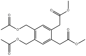 dimethyl 2,2'-(4,5-bis(acetoxymethyl)-1,2-phenylene)diacetate Structural