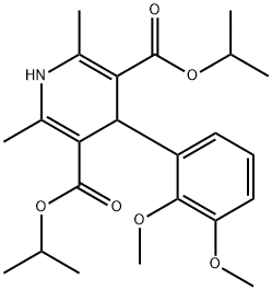 diisopropyl 4-(2,3-dimethoxyphenyl)-2,6-dimethyl-1,4-dihydropyridine-3,5-dicarboxylate Structural