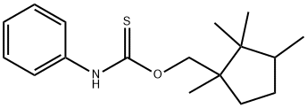 O-((1,2,2,3-tetramethylcyclopentyl)methyl) phenylcarbamothioate Structural