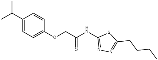 N-(5-butyl-1,3,4-thiadiazol-2-yl)-2-(4-isopropylphenoxy)acetamide Structural
