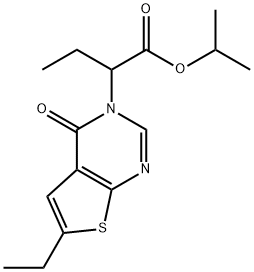 isopropyl 2-(6-ethyl-4-oxothieno[2,3-d]pyrimidin-3(4H)-yl)butanoate Structural