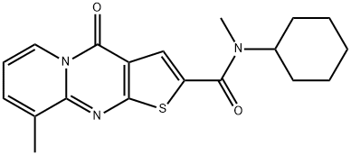 N-cyclohexyl-N,9-dimethyl-4-oxo-4H-pyrido[1,2-a]thieno[2,3-d]pyrimidine-2-carboxamide Structural