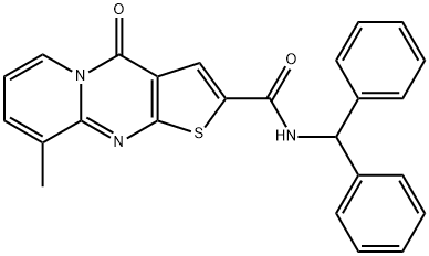 N-benzhydryl-9-methyl-4-oxo-4H-pyrido[1,2-a]thieno[2,3-d]pyrimidine-2-carboxamide Structural