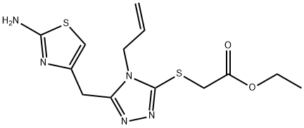 ethyl 2-((4-allyl-5-((2-aminothiazol-4-yl)methyl)-4H-1,2,4-triazol-3-yl)thio)acetate Structural