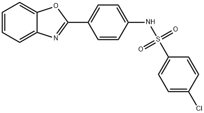 N-[4-(1,3-benzoxazol-2-yl)phenyl]-4-chlorobenzenesulfonamide Structural