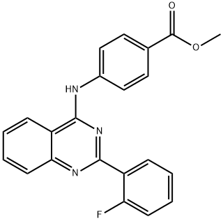 methyl 4-((2-(2-fluorophenyl)quinazolin-4-yl)amino)benzoate Structural
