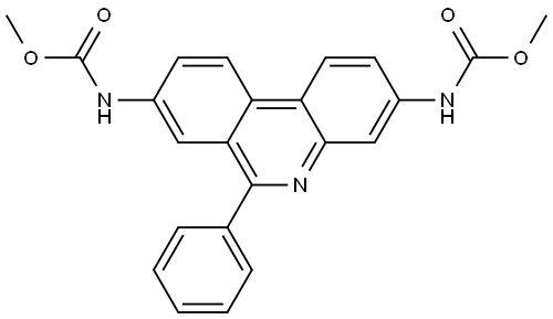 dimethyl (6-phenylphenanthridine-3,8-diyl)dicarbamate Structural