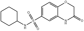 N-cyclohexyl-3-oxo-3,4-dihydro-2H-1,4-benzoxazine-6-sulfonamide Structural