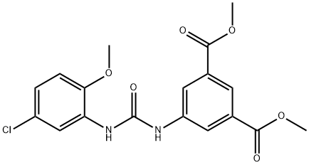 dimethyl 5-(3-(5-chloro-2-methoxyphenyl)ureido)isophthalate Structural