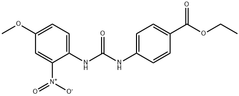 ethyl 4-(3-(4-methoxy-2-nitrophenyl)ureido)benzoate Structural