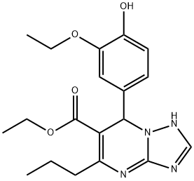 ethyl 7-(3-ethoxy-4-hydroxyphenyl)-5-propyl-1,7-dihydro-[1,2,4]triazolo[1,5-a]pyrimidine-6-carboxylate Structural