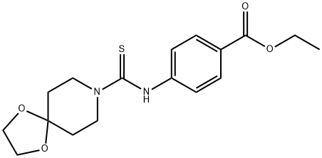 ethyl 4-(1,4-dioxa-8-azaspiro[4.5]decane-8-carbothioamido)benzoate Structural