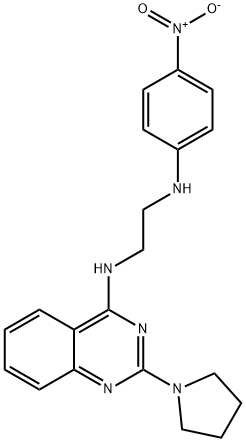 N-(4-nitrophenyl)-N'-[2-(pyrrolidin-1-yl)quinazolin-4-yl]ethane-1,2-diamine Structural